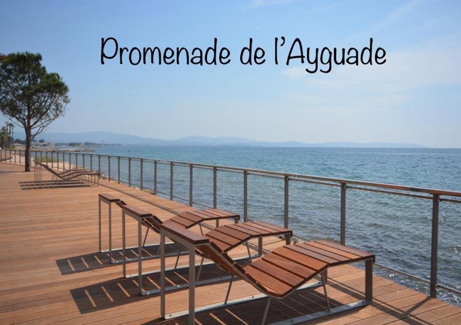 Plage A 400 M Studio Tout Confort Terrasse Clim Parking Hyères Exterior foto